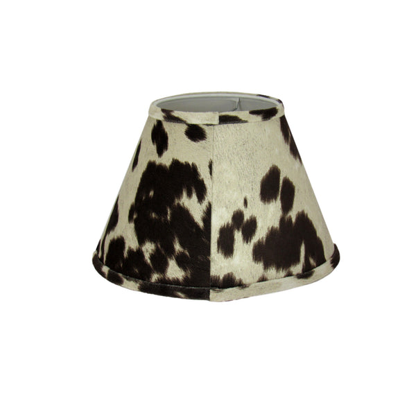 Brown Faux Cowhide Clip-On Lamp Shade - Albert Estate Ltd.