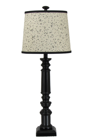 Black Spindle Table Lamp with Dot Shade - Albert Estate Ltd.