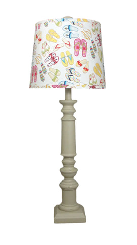 Buttermilk Spindle Table Lamp with Flip Flop Shade - Albert Estate Ltd.