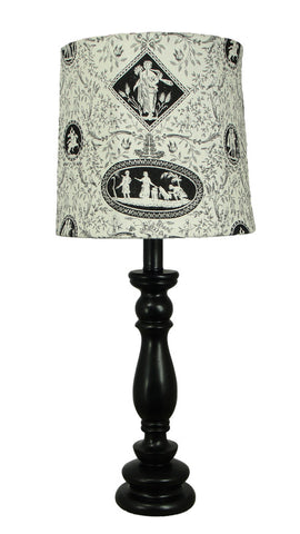 Black Accent Lamp with Black Persian Shade - Albert Estate Ltd.