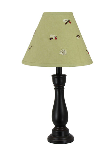 Black Accent Lamp with Fly Fishing Shade - Albert Estate Ltd.