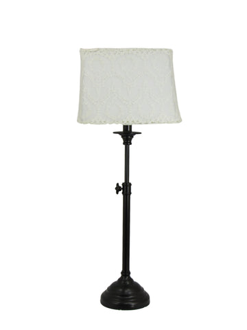 Black Adjustable  Table Lamp with Half Shade - Albert Estate Ltd.