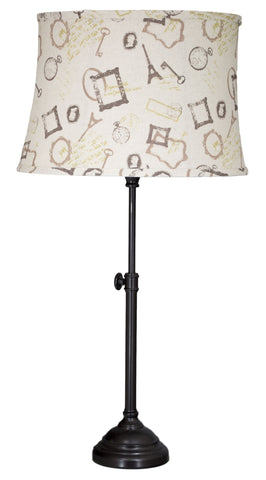 Oil Rubbed Bronze Adjustable Table Lamp with Oval Shade - Albert Estate Ltd.