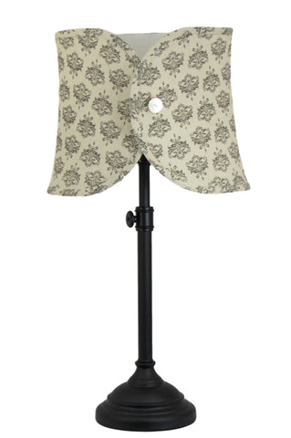 Black Adjustable  Table Lamp with Black Print Shade - Albert Estate Ltd.