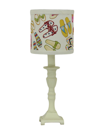 Eggshell Accent Lamp with FlipFlop Pattern Shade - Albert Estate Ltd.