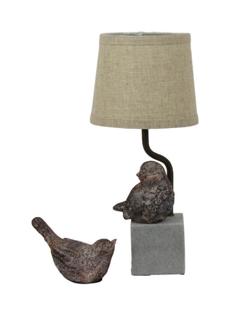 Weathered Bird Accent Lamp with Friend - Albert Estate Ltd.