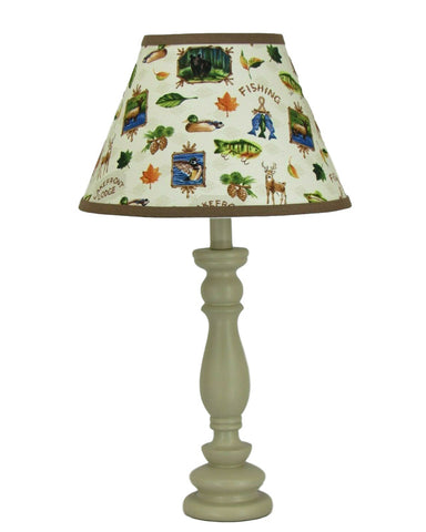 Buttermilk Accent Lamp with Lodge Shade - Albert Estate Ltd.