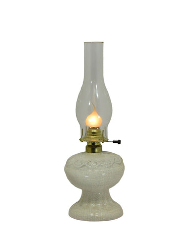 White Stoneware Accent Lamp - Albert Estate Ltd.