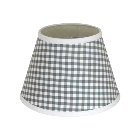 Gray and White Check Clip-On Lamp Shade - Albert Estate Ltd.