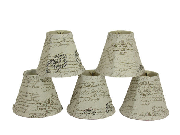 Itailan Script Shade, Set of 5 - Albert Estate Ltd.