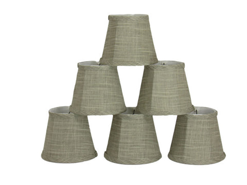 Tan Linen Shade, Set of 5 - Albert Estate Ltd.