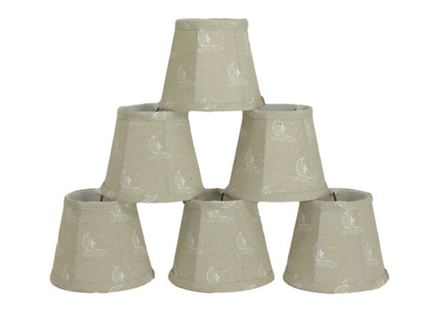 Sailboat Pattern Shade, Set of 6 - Albert Estate Ltd.