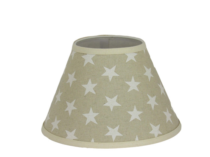 Regular Clip White Star Pattern on Tan Shade - Albert Estate Ltd.